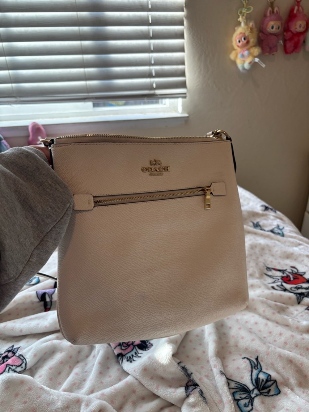 Coach Cream Crossbody with Gold Hardware